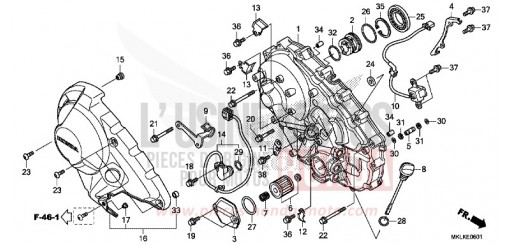 KURBELGEHAEUSEABDECKUNG (NC750SD) NC750SDK de 2019